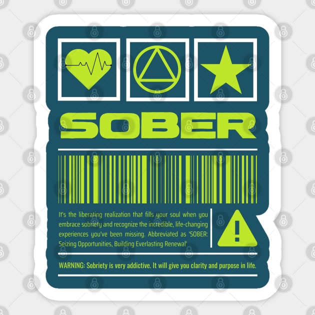 Sober Precautions Sticker by SOS@ddicted